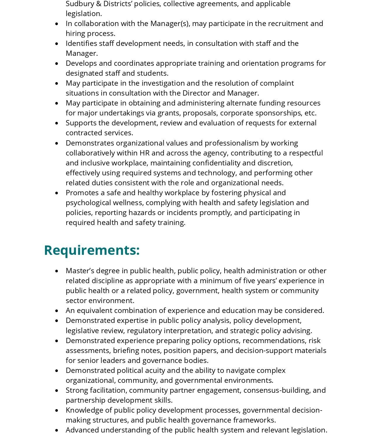 Public Health Policy Advisor 3