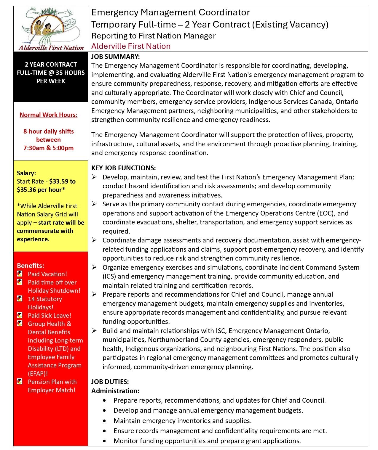 Emergency Management Coordinator 1