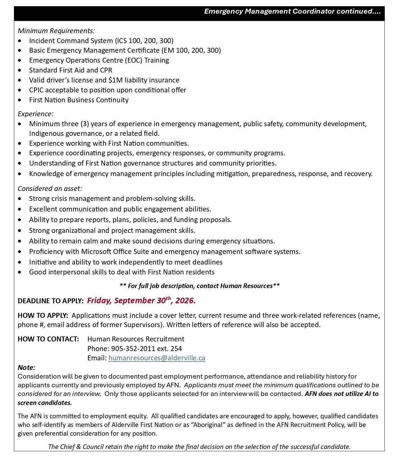 Emergency Management Coordinator 3