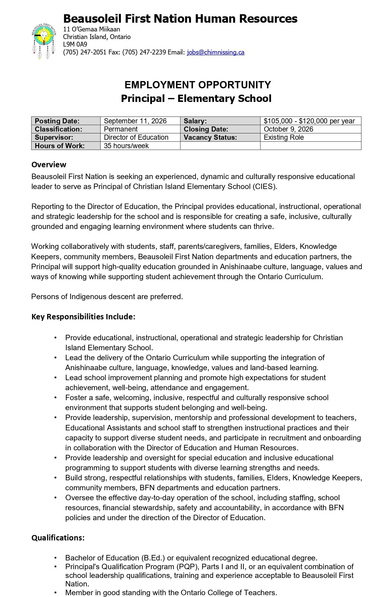 Principal - Elementory School 1