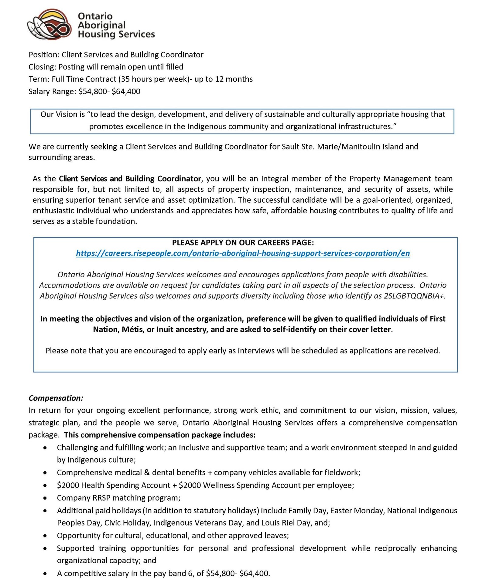 Client Services Building Coordinator 1