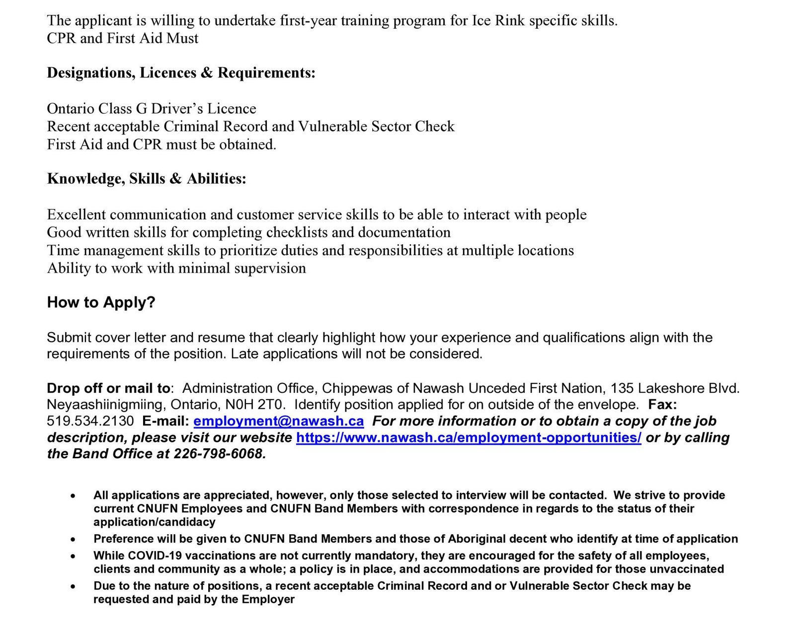 Recreation Department - Facilities Coordinator 3