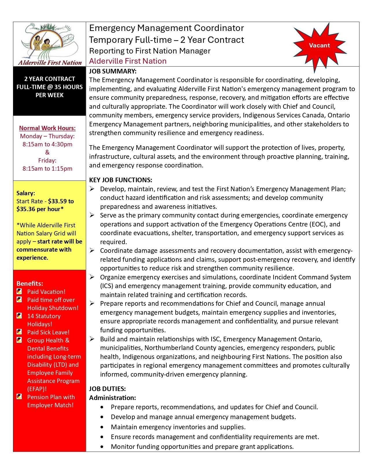 Emergency Management Coordinator 